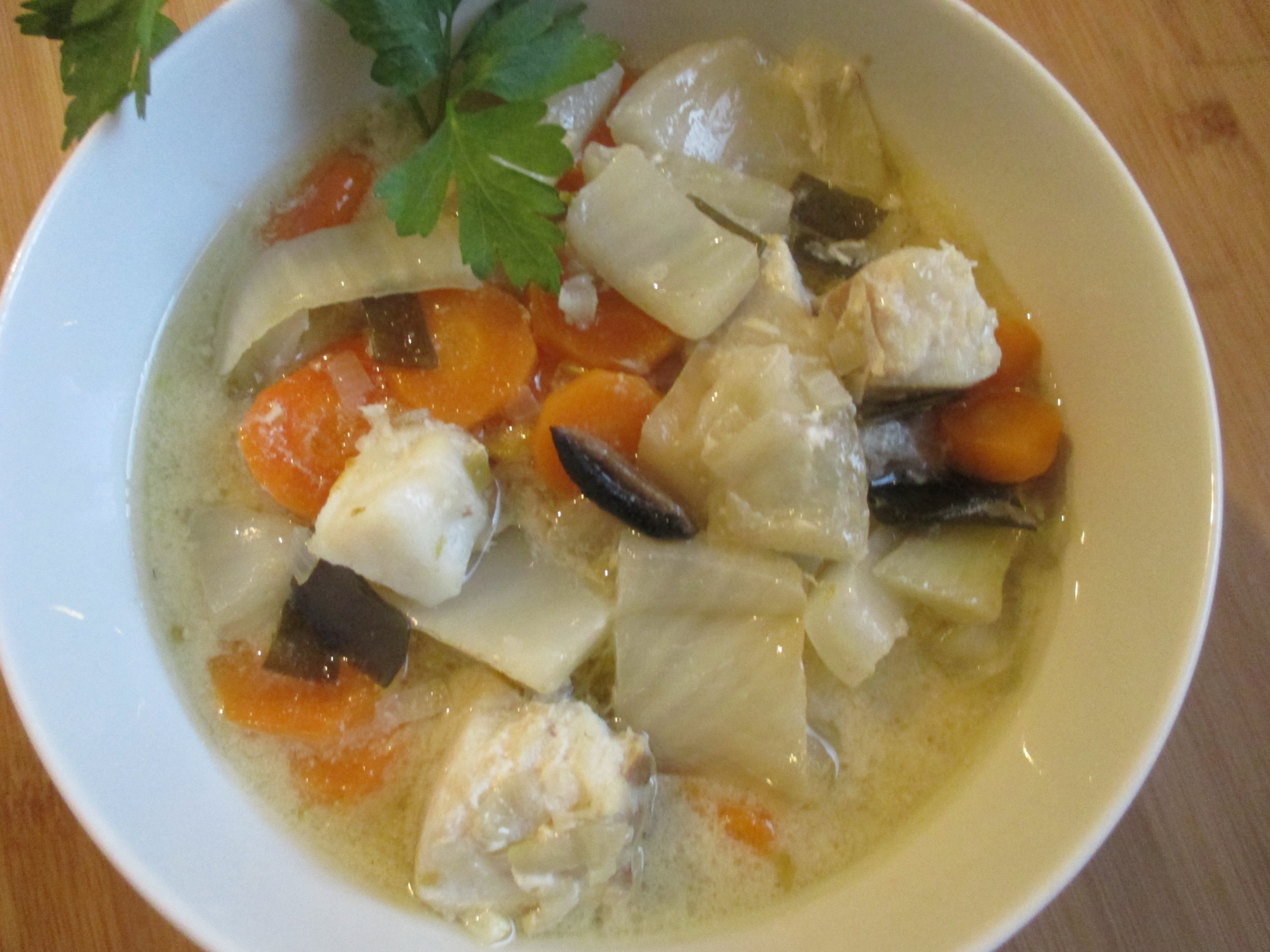 Gemuese mit Fisch