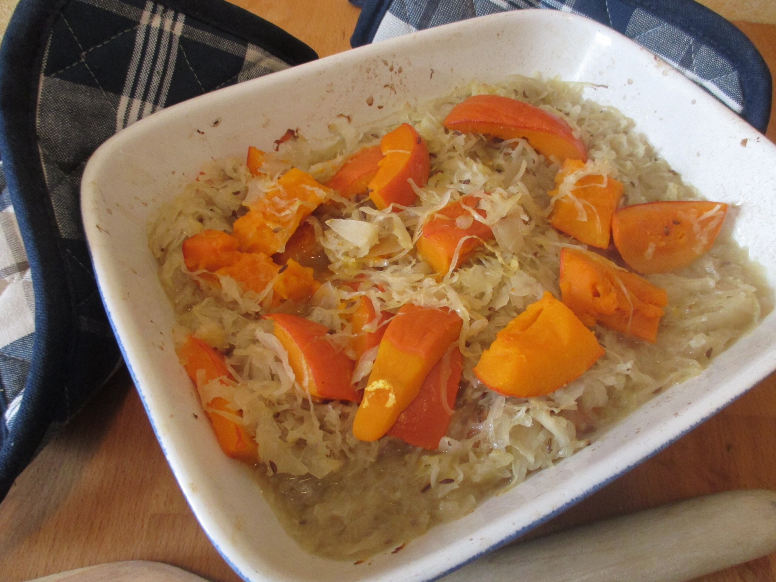 Gemüse backen Sauerkraut